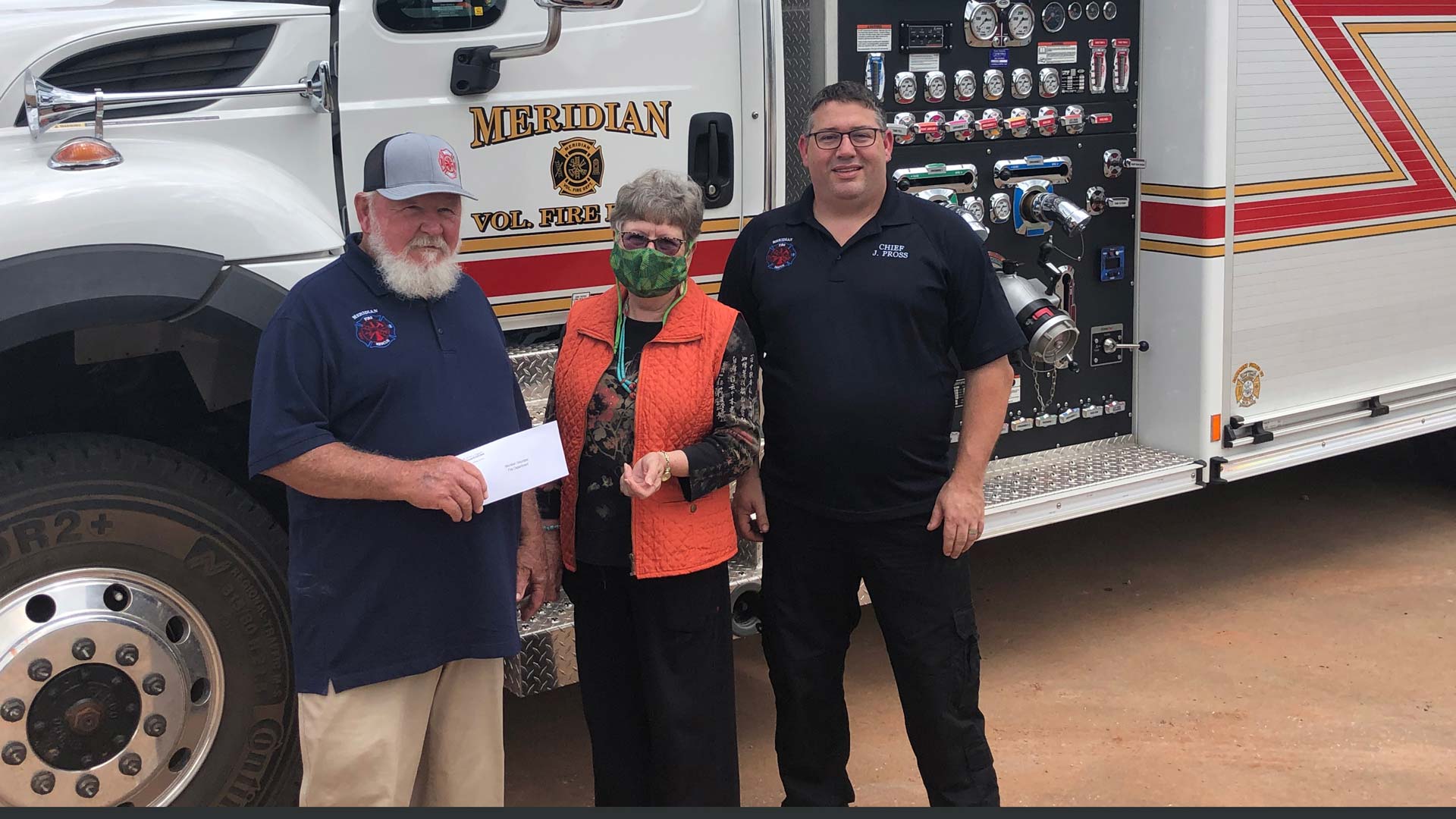 meridian volunteer fire department receives grant